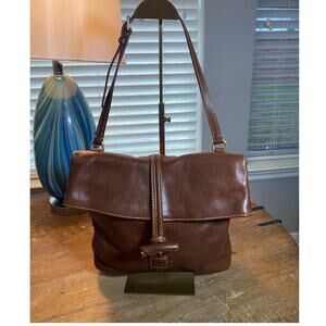 Chocolate Brown Dooney and Bourke Florentine medium toggle Crossbody